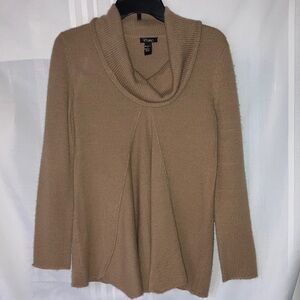 Cupio Tan Cowl Neck Sweater